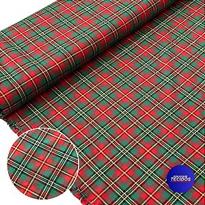 Tricoline Amaciado com Fios Dourados Natalino - 1m X 1,50m - 1056
