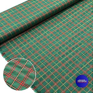 Tricoline Amaciado com Fios Dourados Natalino - 1m X 1,50m - 1054