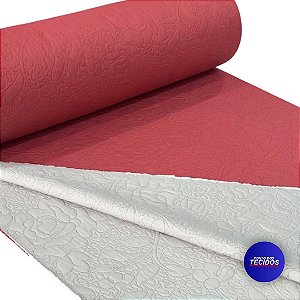 Tecido Matelassê Dupla Face Acolchoado - 2,25m - VERMELHO