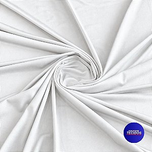 Tecido Malha LOVE | 94% Poliéster 6% Elastano - 1m X 1,60m | Branco