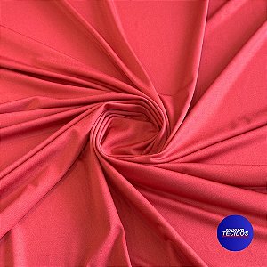 Tecido Malha LOVE | 94% Poliéster 6% Elastano - 1m X 1,60m | Vermelho Rubi