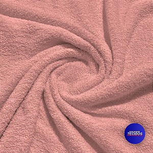 Tecido Atoalhado Felpudo 100% Algodão – Alta Absorção e Maciez 1,40m - Rosa Blush