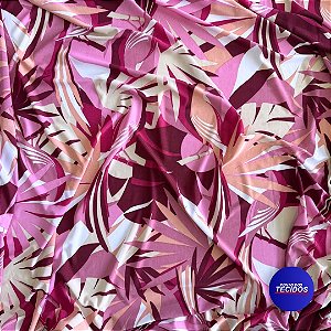 Malha Liganete Estampada - 1m X 1,60m - 525 Ruby