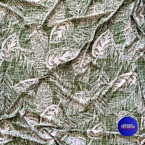 Malha Liganete Estampada - 1m X 1,60m - 532 Deep Teal