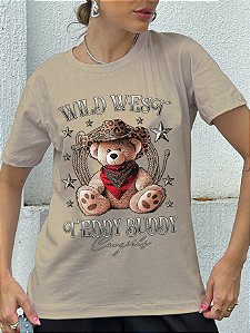 T-SHIRT PLUS SIZE URSINHO TEDDY BUDDY BEGE XG