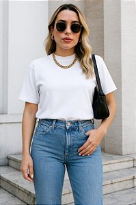 T-SHIRT DE ALGODÃO SARAH BRANCO