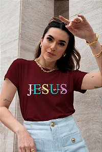 T-SHIRT JESUS IS DTF MARSALA
