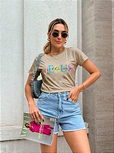 T-SHIRT JESUS IS DTF BEGE