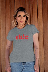 T-SHIRT CHIC DTF CINZA
