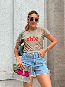 T-SHIRT CHIC DTF BEGE