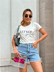 T-SHIRT LET'S GO GIRLS DTF BRANCO