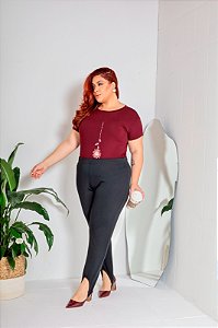 T-SHIRT PLUS SIZE FLOR I LOVE DTF MARSALA