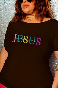 T-SHIRT PLUS SIZE JESUS IS DTF CHOCOLATE