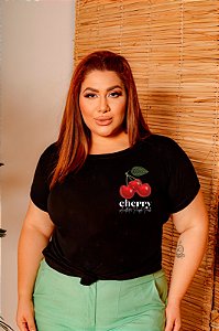 T-SHIRT PLUS SIZE CHERRY AUTHENTIC DTF