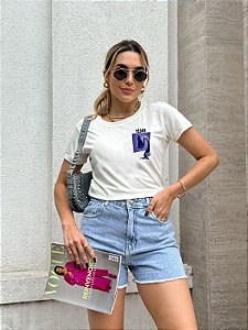 T-SHIRT TÉDIO DIVERTIDAMENTE DTF BRANCO