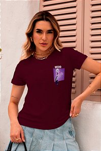 T-SHIRT MEDO DIVERTIDAMENTE DTF MARSALA