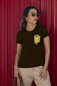 T-SHIRT ALEGRIA DIVERTIDAMENTE DTF CHOCOLATE