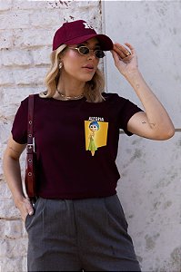 T-SHIRT ALEGRIA DIVERTIDAMENTE DTF MARSALA