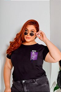 T-SHIRT PLUS SIZE MEDO DIVERTIDAMENTE DTF XG