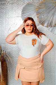 T-SHIRT PLUS SIZE ANSIEDADE DIVERTIDAMENTE DTF BRANCO XG