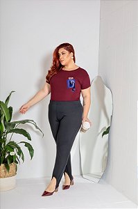 T-SHIRT PLUS SIZE TÉDIO DIVERTIDAMENTE DTF MARSALA XG