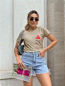 T-SHIRT MELANCIA DTF BEGE
