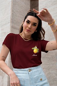 T-SHIRT LIMÃO DTF MARSALA