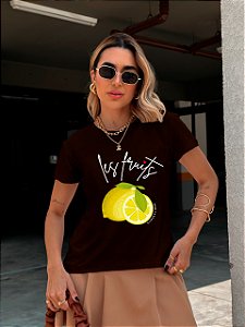 T-SHIRT LES FRUITS LEMON DTF CHOCOLATE