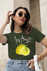 T-SHIRT LES FRUITS LEMON DTF VERDE MILITAR
