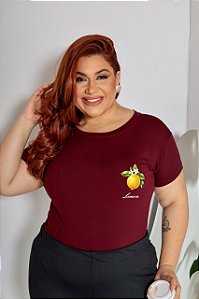 T-SHIRT PLUS SIZE LARANJA DTF MARSALA XG
