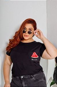 T-SHIRT PLUS SIZE MELANCIA DTF XG