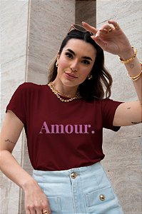 T-SHIRT AMOUR. DTF MARSALA