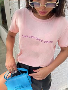 T-SHIRT VIVA INFINITO DTF ROSA BEBÊ