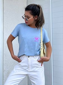 T-SHIRT RAQUETES WIMBLENDON DTF AZUL BEBÊ