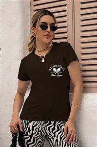 T-SHIRT RAQUETES WIMBLENDON DTF CHOCOLATE