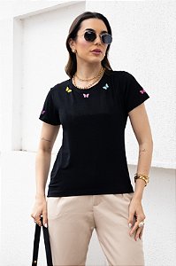 T-SHIRT BORBOLETAS COLORIDAS DTF