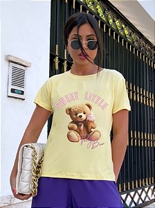 T-SHIRT URSINHO SWEET DTF AMARELO BEBÊ