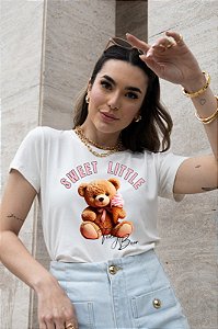 T-SHIRT URSINHO SWEET DTF BRANCO