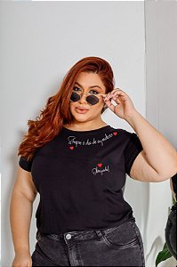 T-SHIRT PLUS SIZE SEMPRE É DIA DTF XG