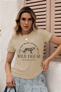 T-SHIRT WILD JAGUAR DTF BEGE