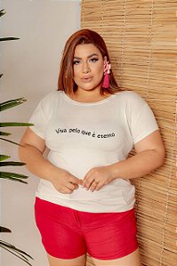 T-SHIRT PLUS SIZE VIVA INFINITO DTF OFF WHITE XG