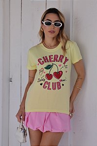 T-SHIRT CHERRY CLUB DTF AMARELO BEBÊ