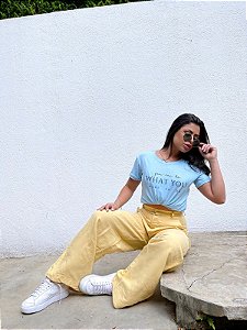 T-SHIRT WHAT YOU DTF AZUL BEBÊ