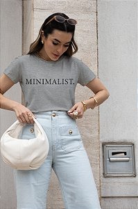 T-SHIRT MINIMALIST DTF CINZA