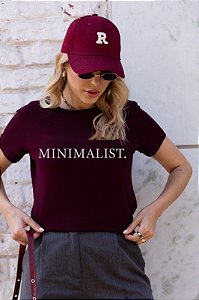 T-SHIRT MINIMALIST DTF MARSALA