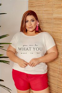 T-SHIRT PLUS SIZE WHAT YOU DTF OFF WHITE XG