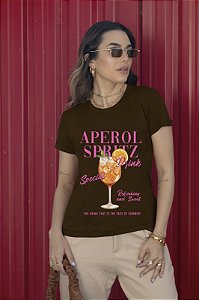 T-SHIRT APEROL DRINK DTF CHOCOLATE