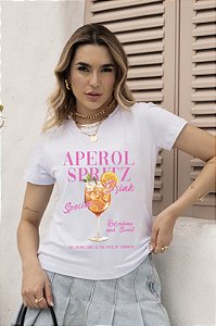 T-SHIRT APEROL DRINK DTF BRANCO