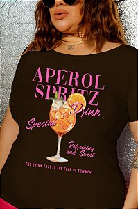T-SHIRT PLUS SIZE APEROL DRINK DTF CHOCOLATE XG