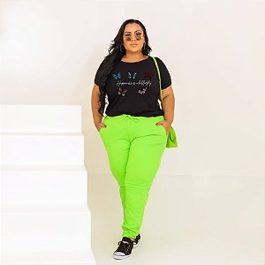 T-SHIRT PLUS SIZE HAPPINESS BORBOLETAS DTF XG
